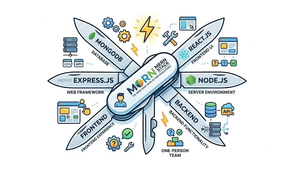 MERN stack developer toolkit with MongoDB, Express.js, React, and Node.js.