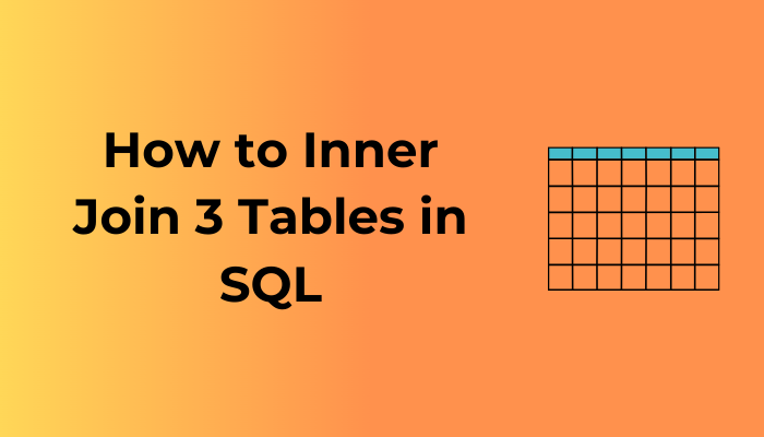 How to Inner Join 3 Tables in SQL
