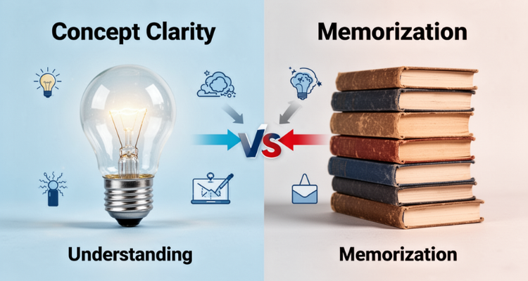 Focus on concept clarity over memorization Focus on concept clarity over memorization