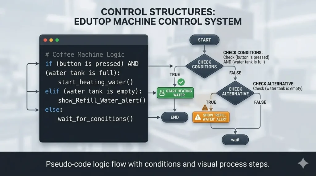 Example of Pseudo-code for a Coffee Machine: