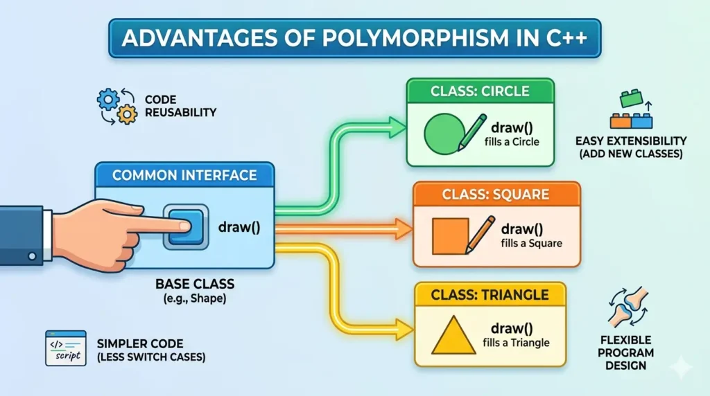 Advantages of Polymorphism in C++