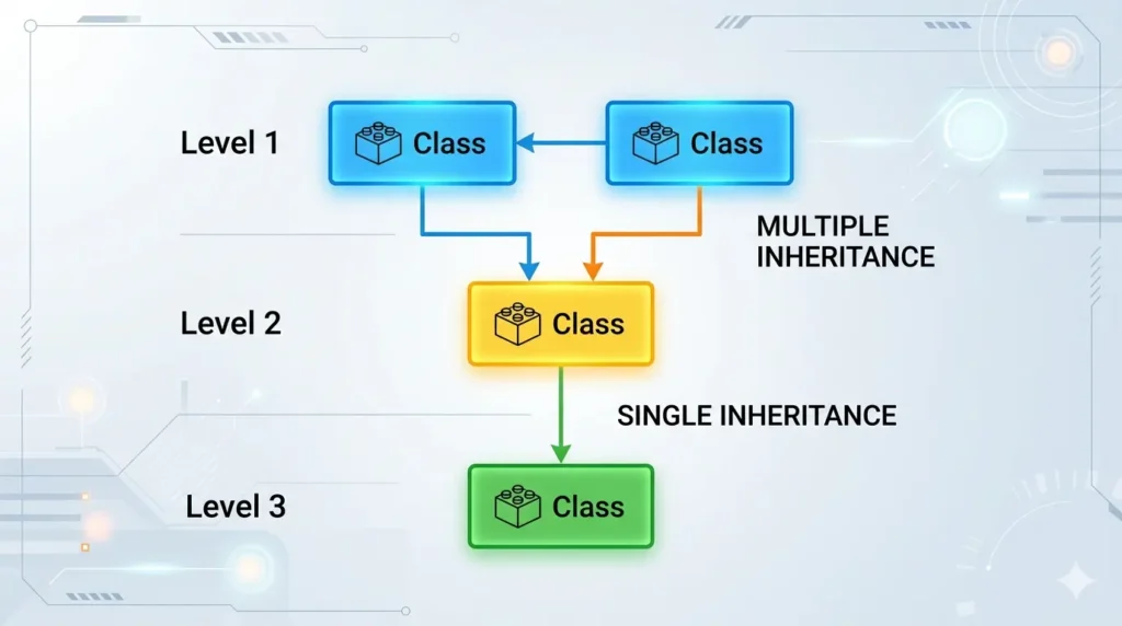 Syntax of Hybrid Inheritance in C++