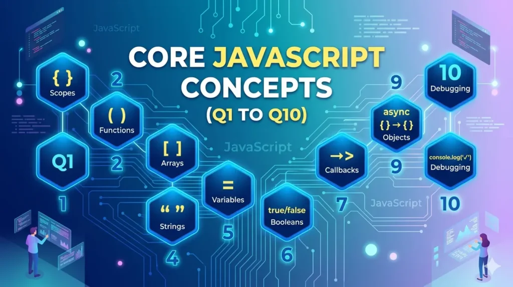Core JavaScript Concepts (Q1 to Q10)