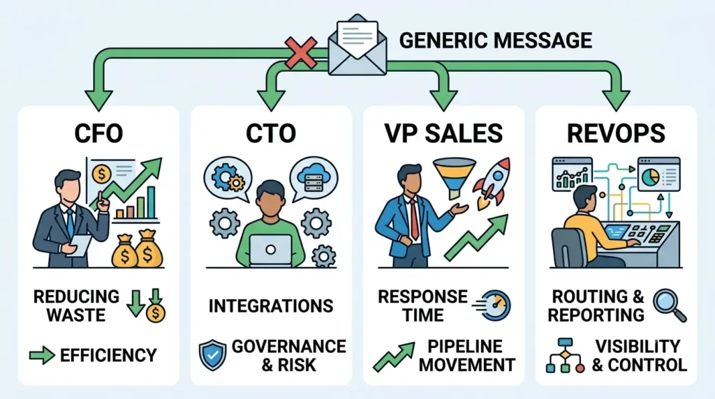 7. Personalize Based on the Problem Each Role Cares About
