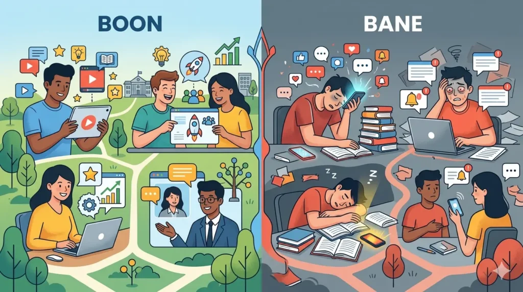 Social Media Boon or Bane for Students?