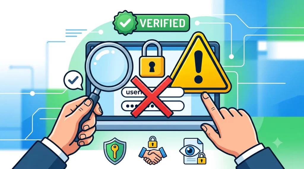Don't Enter Sensitive Credentials Without Verification